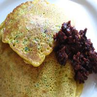 Chickpea Flour Pancakes (Pudla) with Crushed Peas, Ginger, Chilies and Cilantro Recipe - (4.7/5)_image