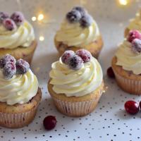 Cranberry Cupcakes with White Chocolate Frosting_image