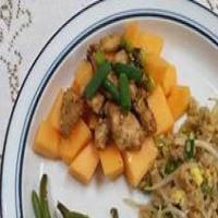 Sesame Chicken and Melon_image