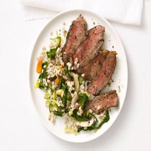 Grilled Steak With Barley Salad_image