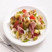 Caprese Salad With Prosciutto and Fried Artichokes image
