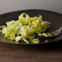 Sautéed Savoy Cabbage with Scallions and Garlic image