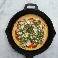 Savory Gluten-Free Chickpea Pizza Pancake Recipe by Tasty image