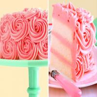 White Velvet Layer Cake with Strawberry-Raspberry Mascarpone Buttercream Recipe - (4.5/5)_image