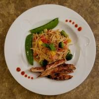 Asian-Inspired Chilled Pasta Salad with Chicken image