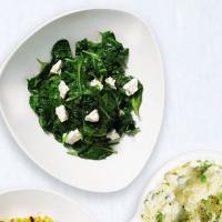 Buttered spinach with feta image
