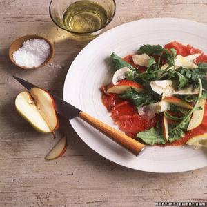 Beef Carpaccio with Pears and Arugula_image