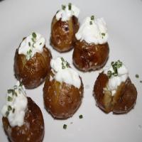 Mini Baked Potatoes With Blue Cheese image