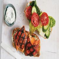 Grilled Salmon Sandwiches With Herbed Mayonnaise image