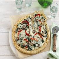 Easy Alfredo and Vegetable Pizza image