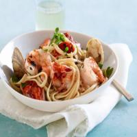 Grilled Seafood Pasta Fra Diavolo Recipe - (4.5/5) image