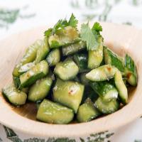 Chinese Smashed Cucumbers With Sesame Oil and Garlic image