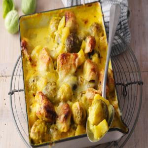 Potato and Brussels Sprout Bake image