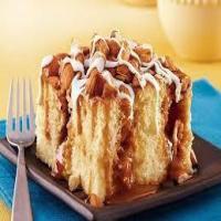 Caramel - Almond Poke Cake image