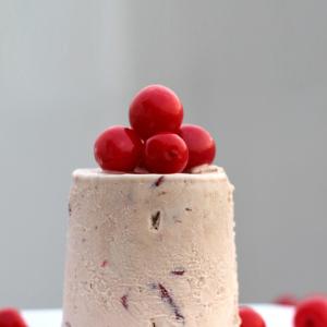 Balsamic Roasted Cherry Ice Cream (Without Ice Cream Maker)_image