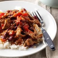 Pressure-Cooker Beef and Beans image