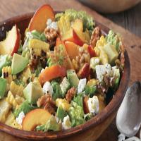Red-Leaf Lettuce Salad with Grilled Corn, Peaches, Avocado and Walnuts Recipe - (4/5) image