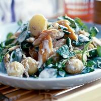 Warm new potato & smoked mackerel salad image