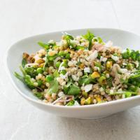 Israeli Couscous with Lemon, Mint, Peas, Feta, and Pickled Shallots Recipe - (4.1/5) image