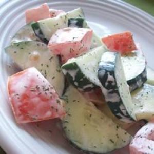 Cucumber and Tomato Salad with Mayo_image