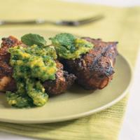 Spiced Lamb Chops with Mint-Mango Sauce_image