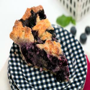 Blueberry, Goat Cheese, and Basil Pie image