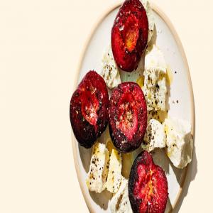 Charred Buttered Plums with Cheese_image