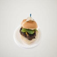 Bison Burger with Garlic Mayo and Caramelized Onions image