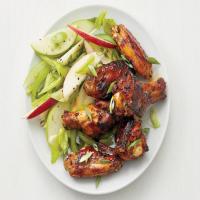 Cider-Glazed Chicken Wings with Apple Salad image