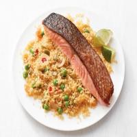 Salmon with Couscous and Peas image
