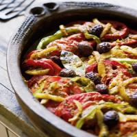 Moroccan Fish Tagine with Tomatoes, Olives, and Preserved Lemons_image