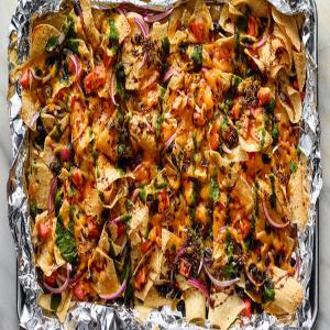 Indian-ish Nachos With Cheddar, Black Beans and Chutney image
