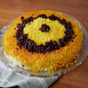 Saffron Basmati Rice with Candied Barberries image