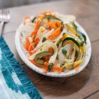 Veggie Ribbon Salad with Any Nut Pesto Dressing_image