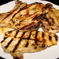 Grilled Pork Chops Sweet and Garlicky_image
