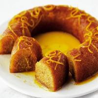 Orange & saffron syrup cake image