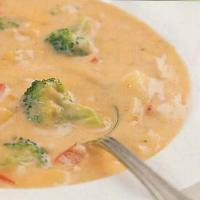 Broccoli, Red Pepper, and Cheddar Chowder image