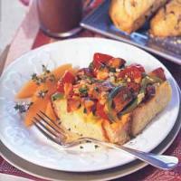 Cheddar, Vegetable and Sausage Strata_image