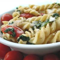 Penne With Spinach and Asiago Cheese image