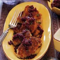 Mustard-Seed-Crusted Pork Medallions with Red Wine Sauce image