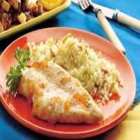 Apricot-Glazed Chicken Breasts with Almond Couscous image