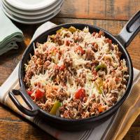 Cheesy Beef Noodle Skillet image