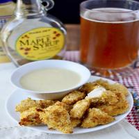 Baked Popcorn Chicken with Maple-Dijon Dipping Sauce_image