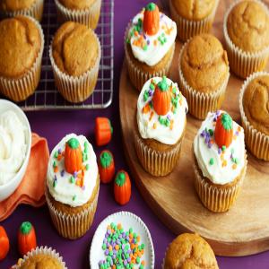 Frosted Pumpkin Spice Cupcakes image