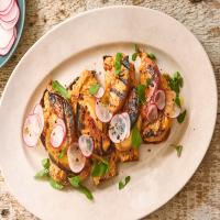 Todd Richards's Grilled Peach Toast With Spicy Pimento Cheese_image