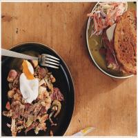 Corned Beef Hash with Poached Eggs image