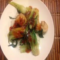 Sweet and Spicy Scallops and Bok Choy image