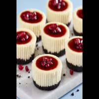 Chocolate-Pomegranate Cheesecake Minis image