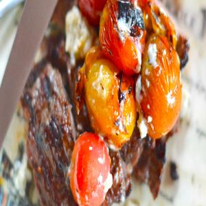 Steak with Blistered Tomatoes and Blue Cheese_image