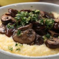 Sherry Mushrooms With Creamy Polenta And Gremolata Recipe by Tasty image
